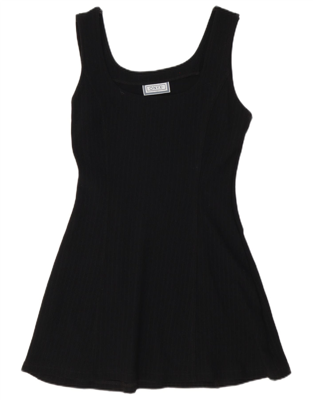 Onyx Dame Ærmeløs A-Line Kjole UK 12 Medium Sort Polyamid
