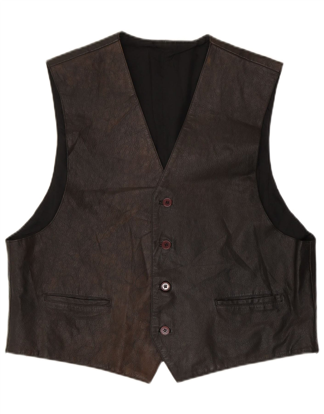 VINTAGE Herre lædervest IT 56 XL Brun