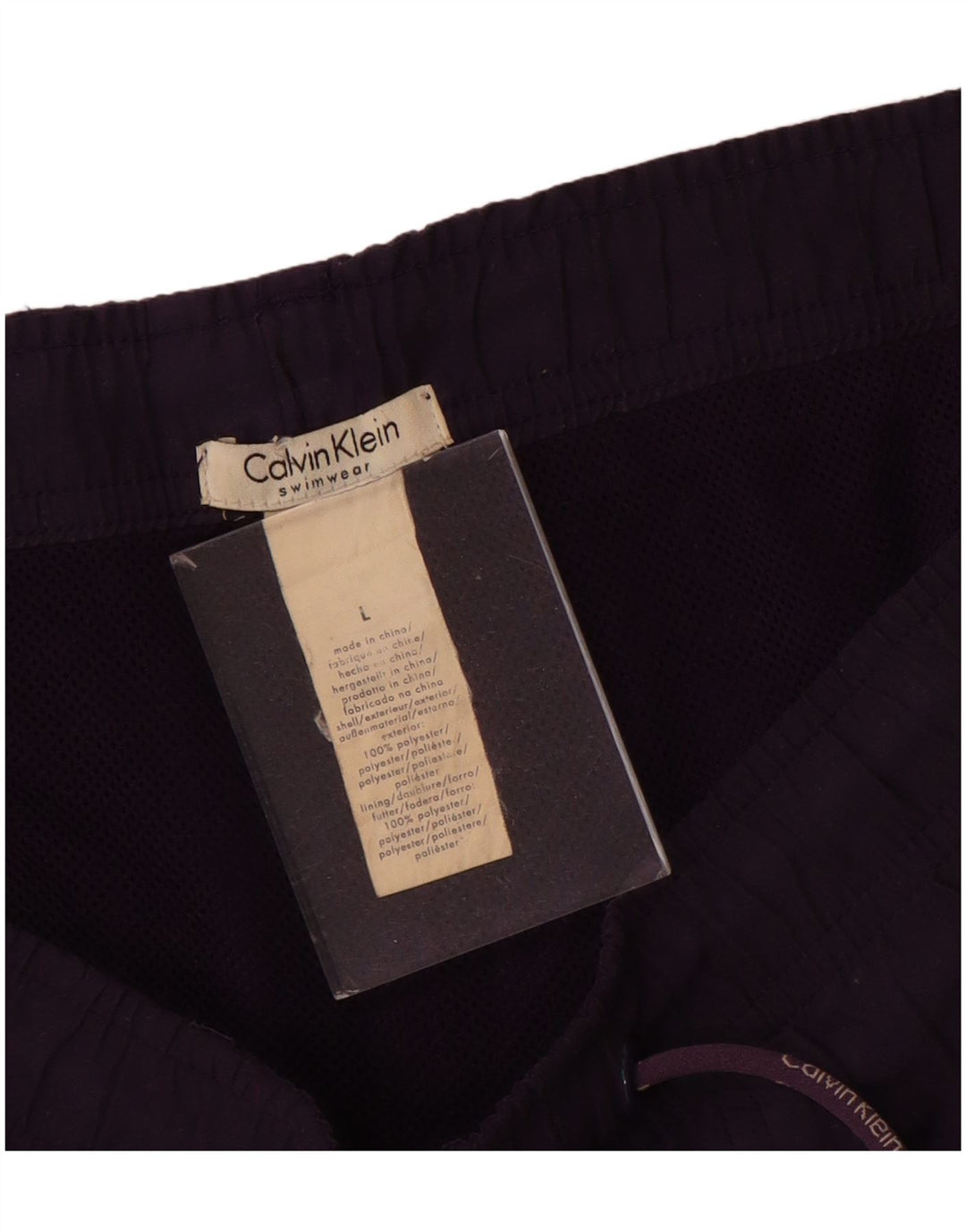 CALVIN KLEIN Grafiske badeshorts til mænd Stor lilla polyester