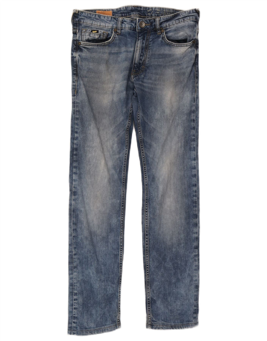 Gas Straight Jeans til kvinder W32 L30 Blå Bomuld