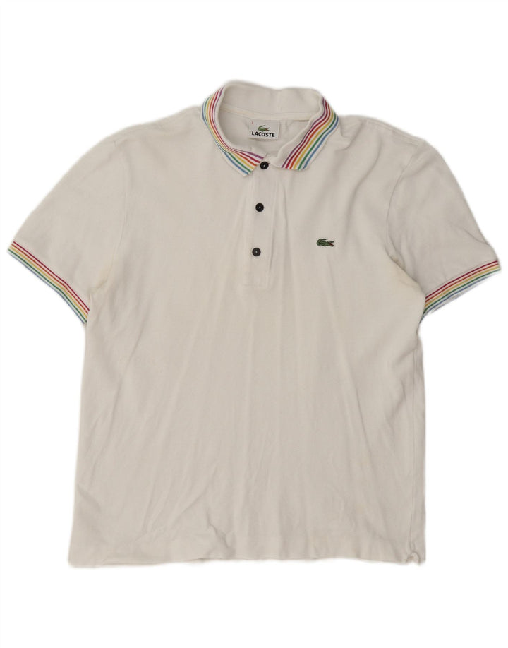 Lacoste herre polo skjorte str. 3 Lille hvid bomuld