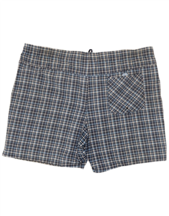 Adidas Badeshorts til mænd XL blå ternet polyester