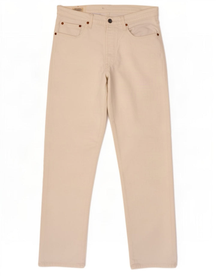 Levi's Straight Jeans til mænd W29 L28 Hvid bomuld