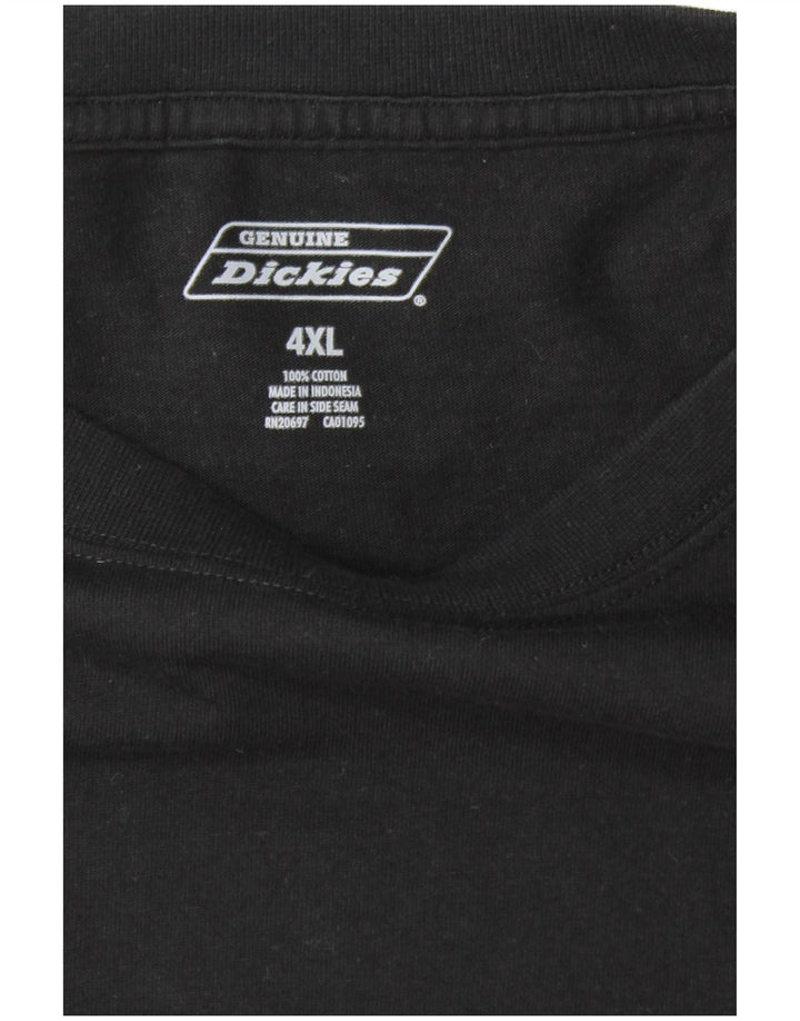 DICKIES Mens T-Shirt Top 4XL Black Cotton