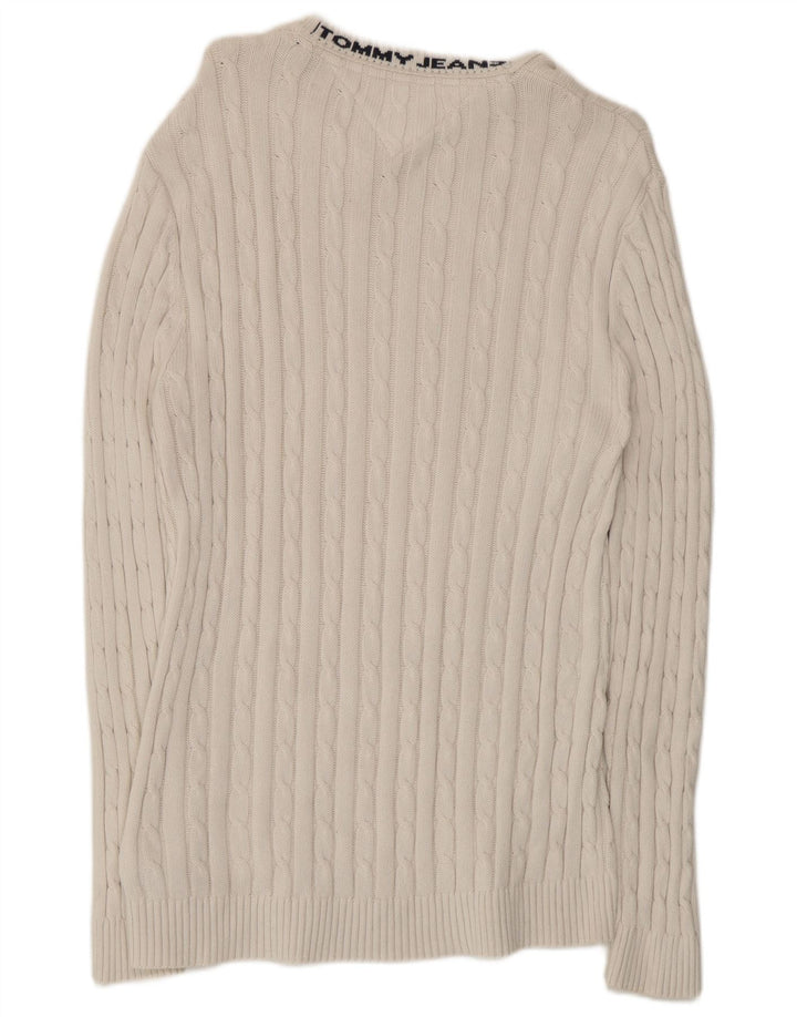 Tommy Hilfiger Herre Crew Neck sweater Medium White Bomuld