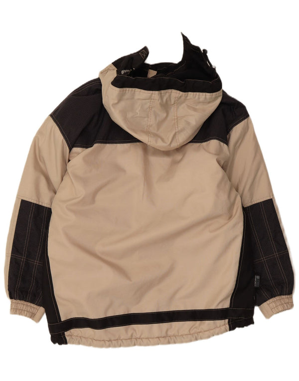Astrolabio Herre Hooded Windbreaker Jacket UK 46 3XL Beige Colourblock