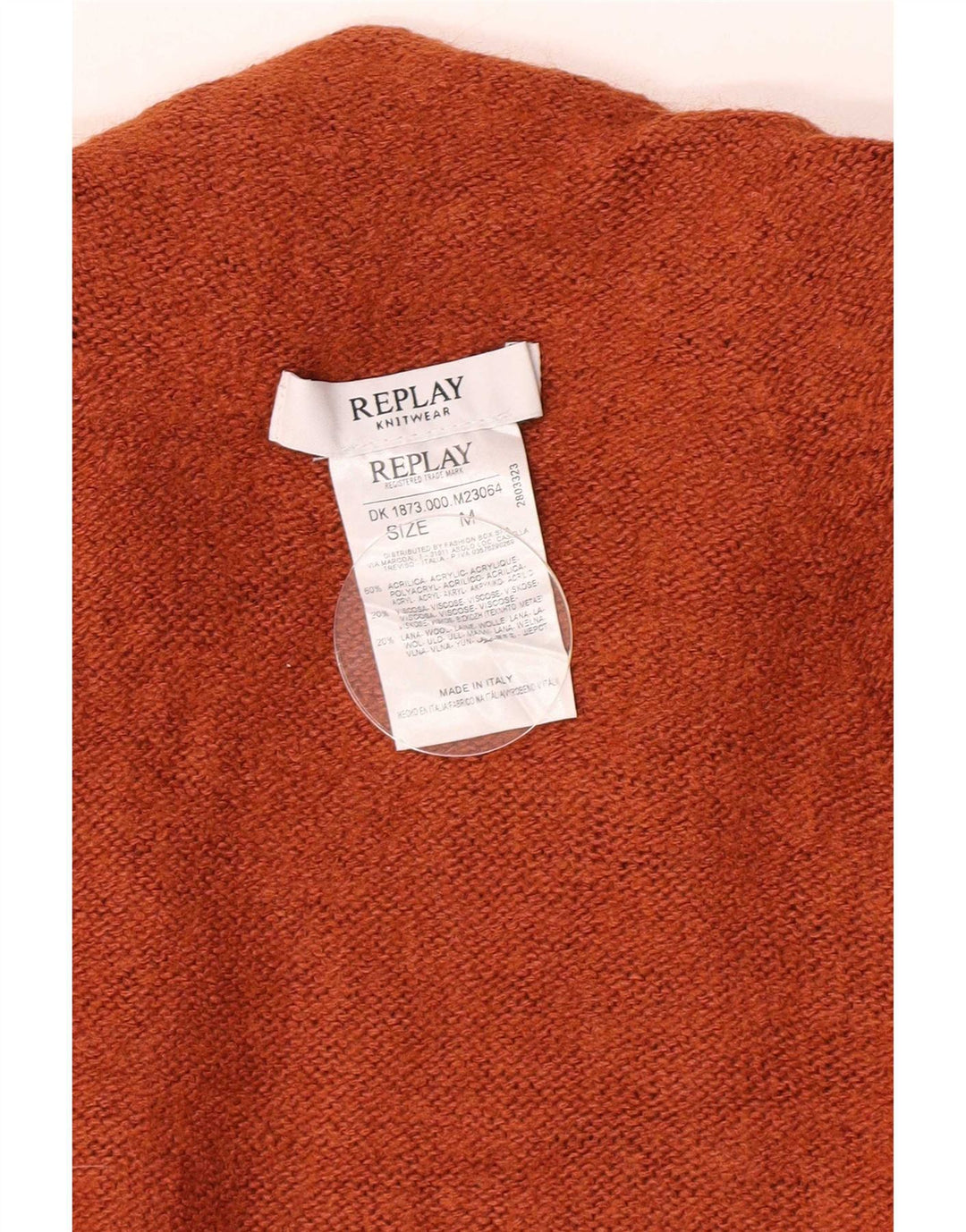Replay Dame Roll Neck Jumper Sweater UK 14 Medium Brun Akryl