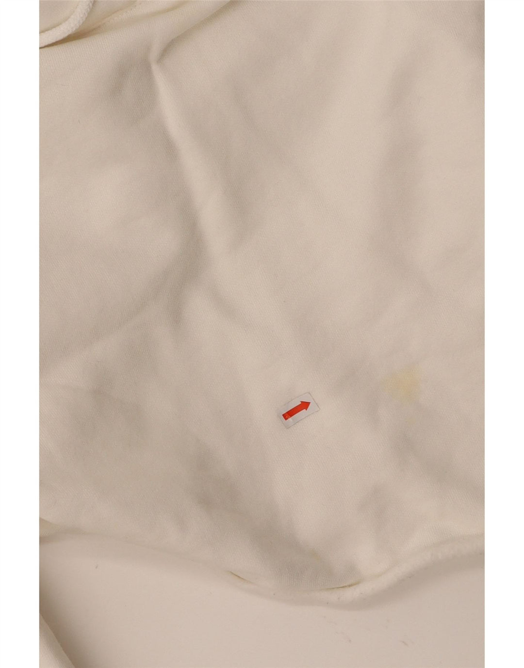 CHAMPION Dame Crop Hoodie Jumper UK 10 Small Off White Bomuld