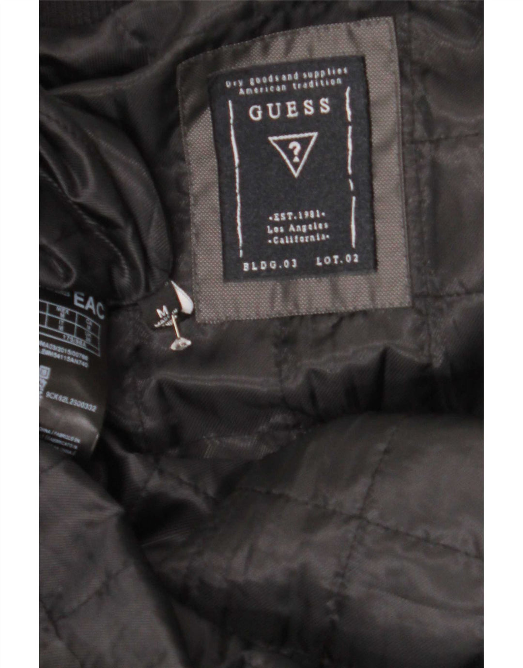 Guess Herre Bomber Jacket UK 38 Medium Sort Polyester