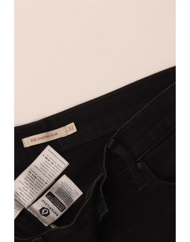 Levi's Womens 312 Shaping Slim Jeans W32 L30 Sort bomuld