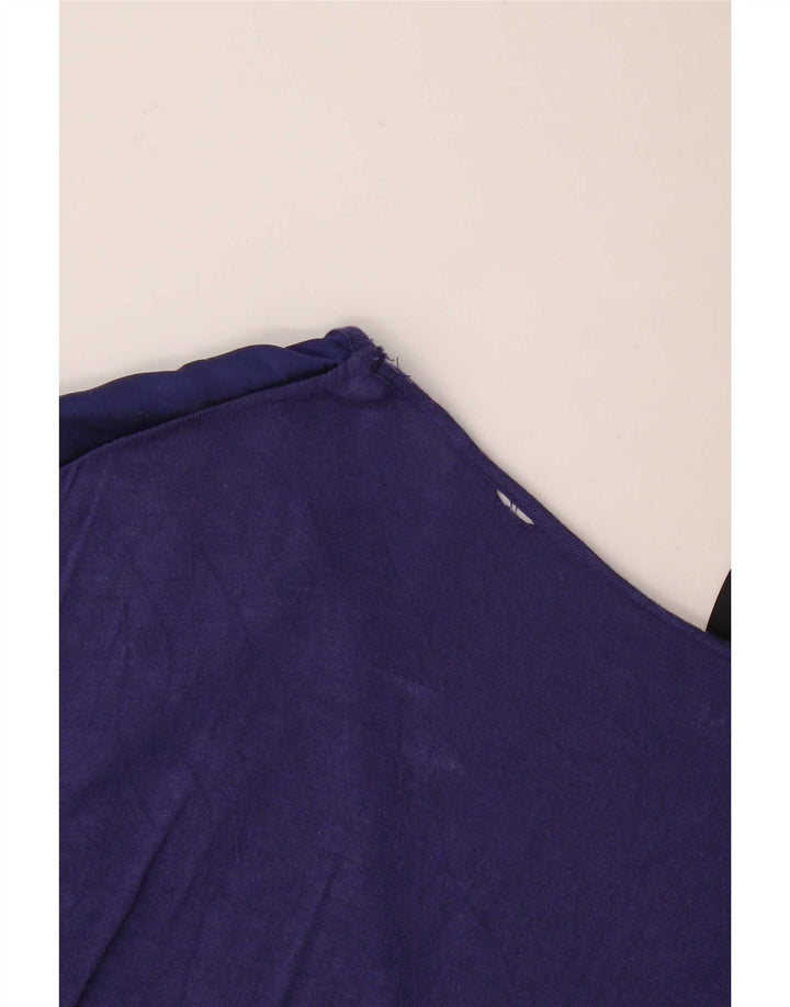 Benetton Womens Relaxed Fit Basic Dress UK 14 Medium Navy Blue Viscose