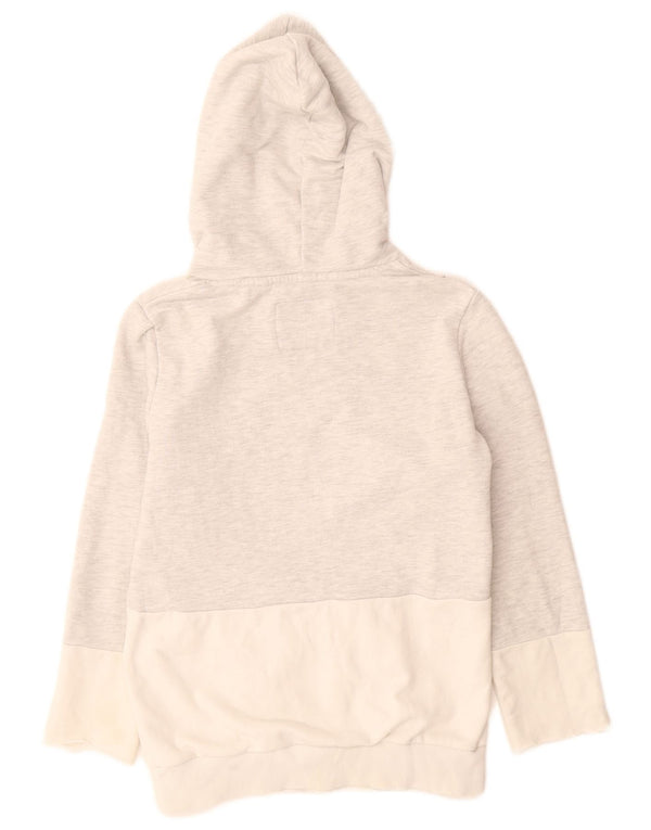 SUPERDRY Grafisk hættetrøje til kvinder UK 10 Small Grey Colourblock Bomuld