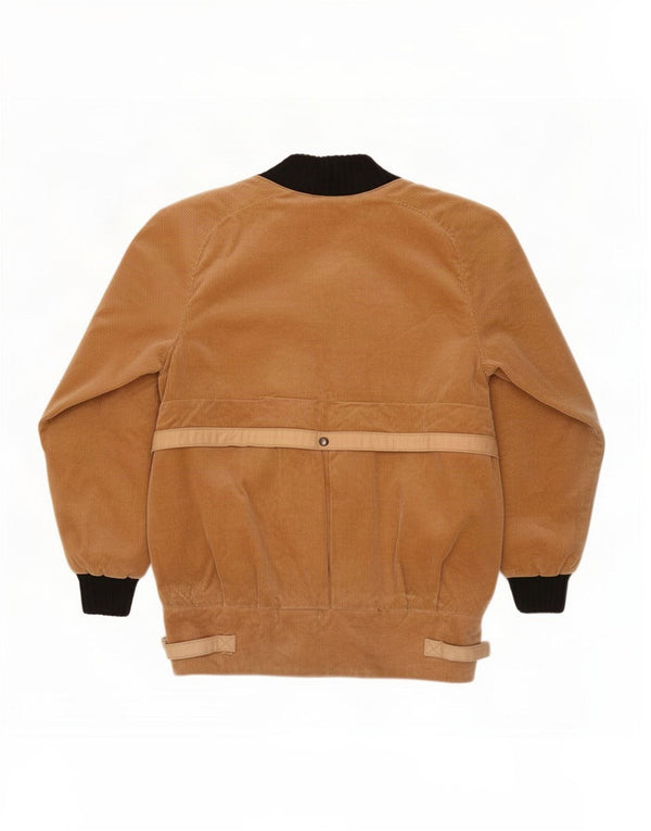 Vintage damefløjlsjakke UK 14 Large Beige Colourblock