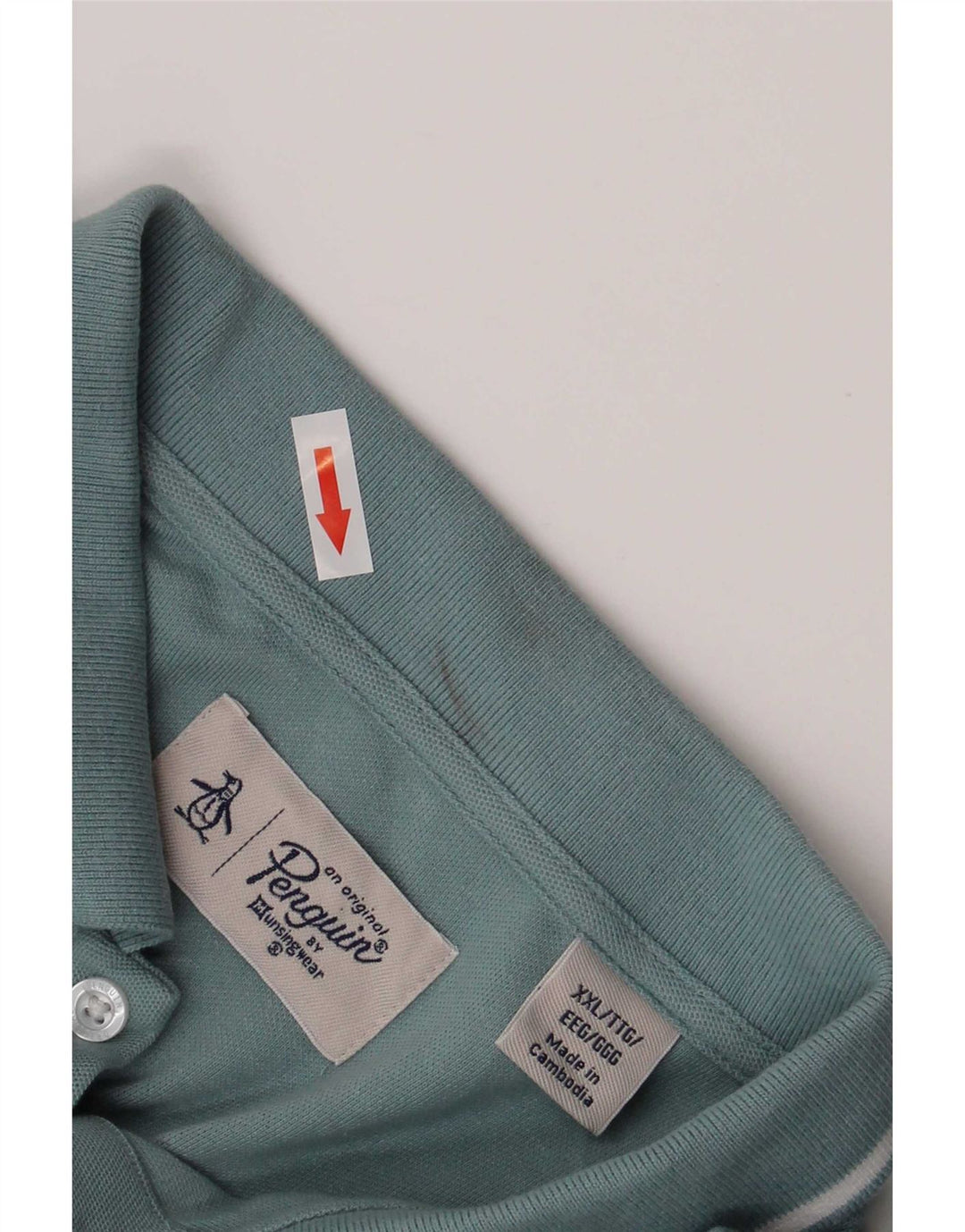 Penguin herre poloshirt 2XL blå bomuld