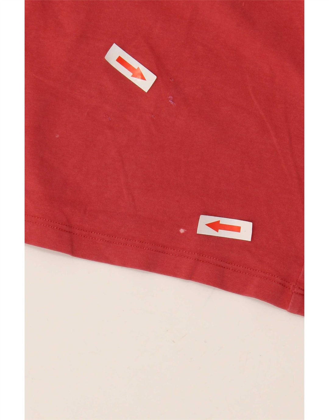 Max Mara Dame Weekend Ærmeløs Crop Top UK 14 Stor Rød Bomuld