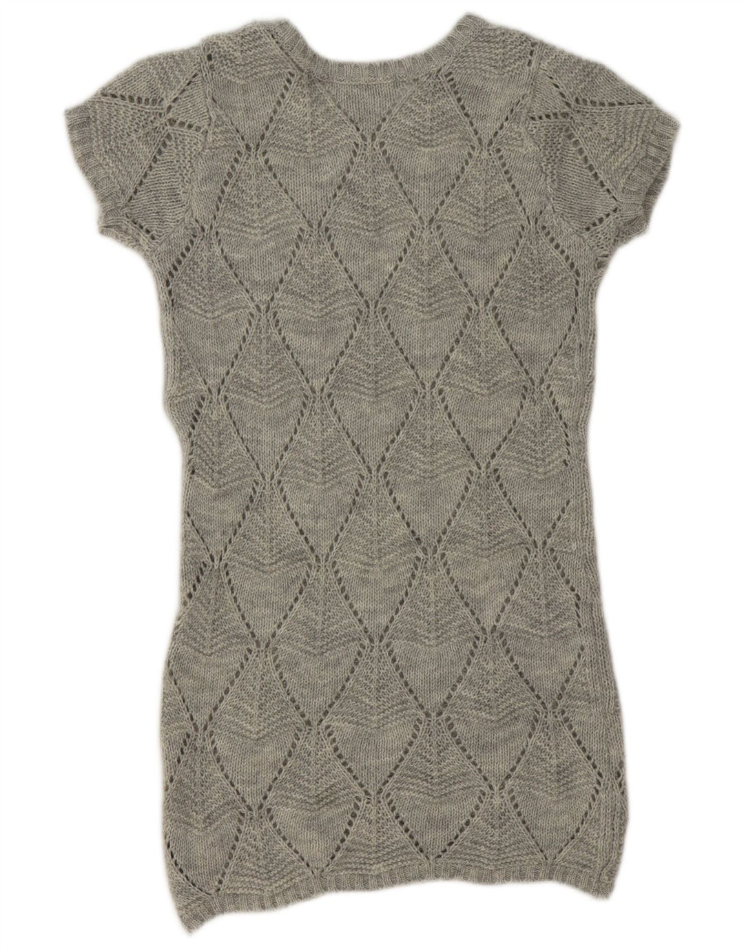 Marks & Spencer Dame Jumper Dress UK 12 Medium Grey Argyle/Diamond