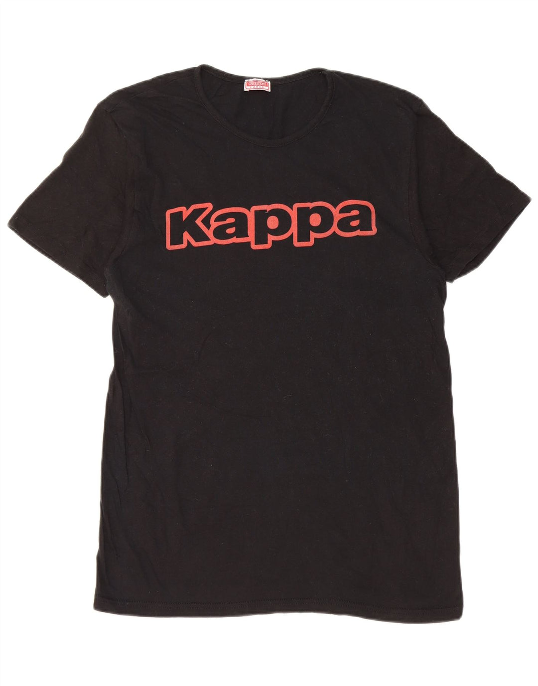 Kappa Herre Grafisk T-Shirt Top Stor Sort