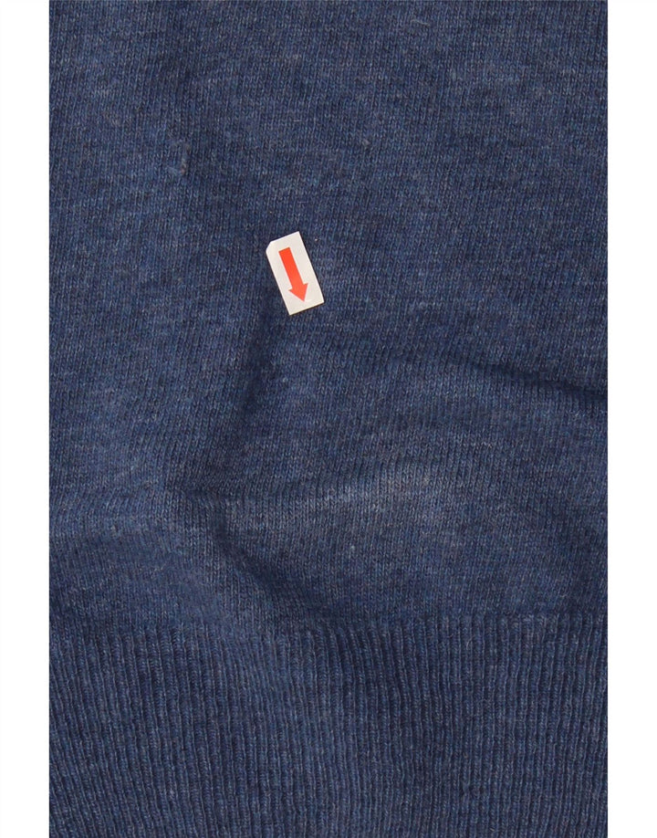 MARLBORO CLASSICS Mens V-Neck Jumper Sweater Large Navy Blue Wool Vintage Marlboro Classics and Second-Hand Marlboro Classics from Messina Hembry 