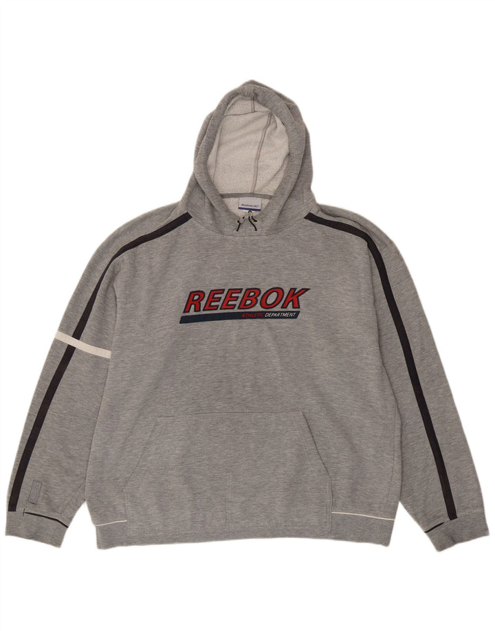 Reebok Herre grafisk hættetrøje XL Grå Flecked Polyester