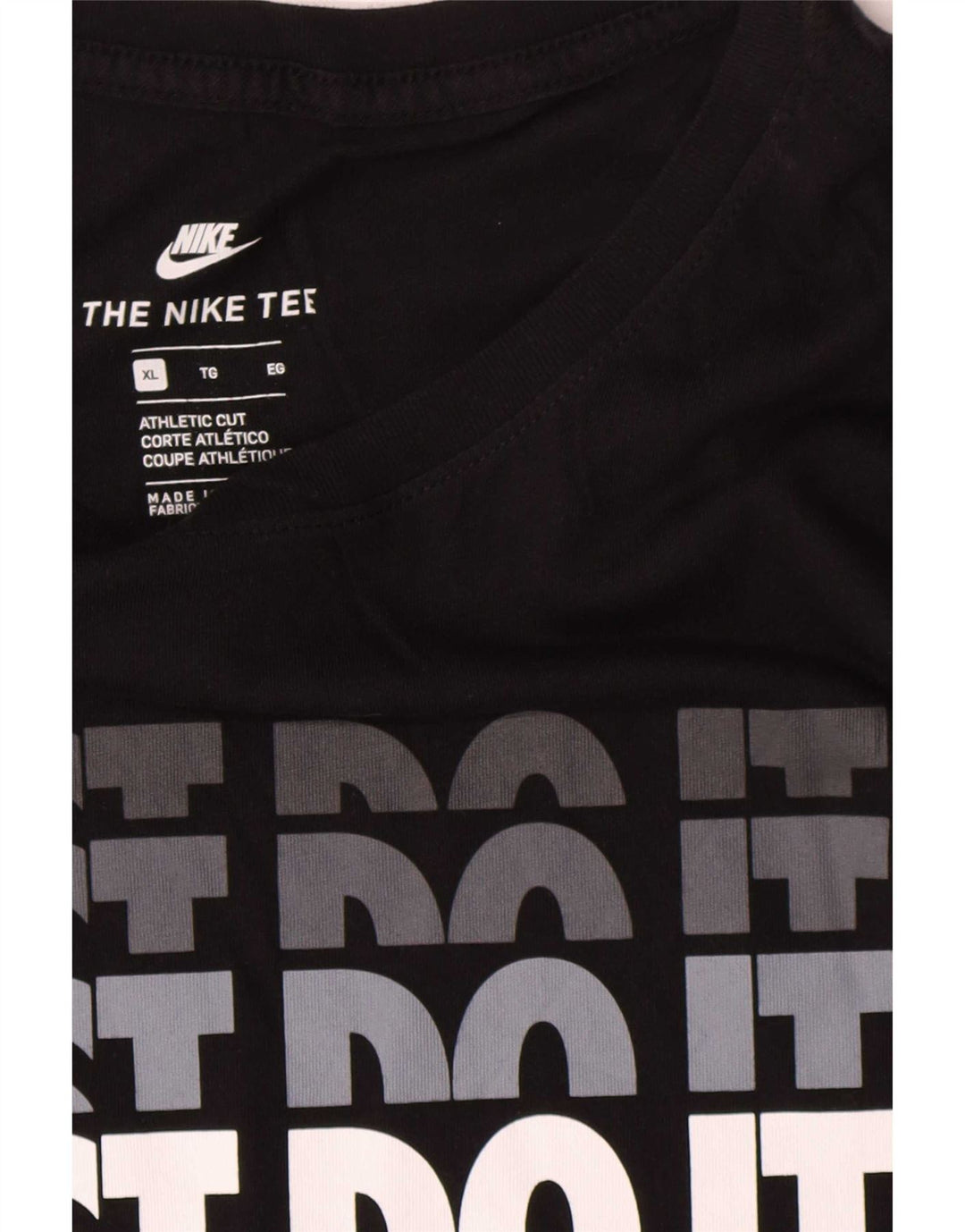 Nike grafisk T-shirt top til mænd XL sort bomuld