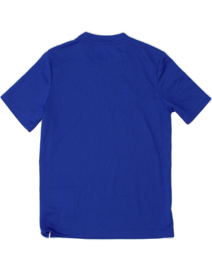 ADIDAS Boys Climalite T-Shirt Top 11-12 Years Medium Blue Polyester Vintage Adidas and Second-Hand Adidas from Messina Hembry 