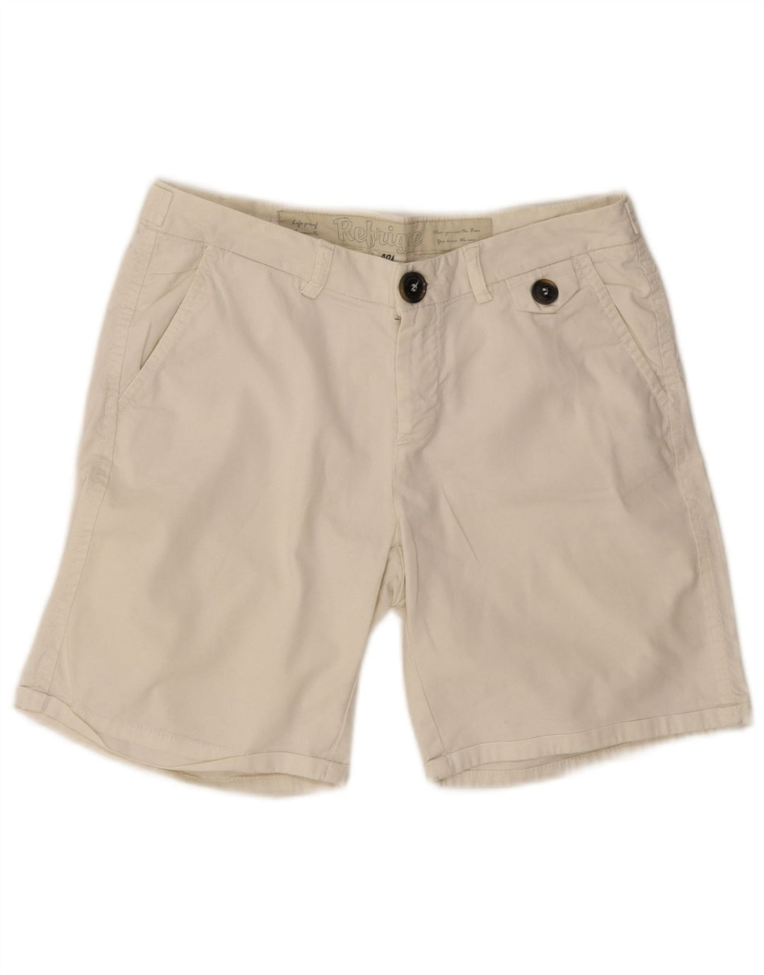 Refrigue Chino Shorts til kvinder EU 40 Medium W30 Beige Bomuld