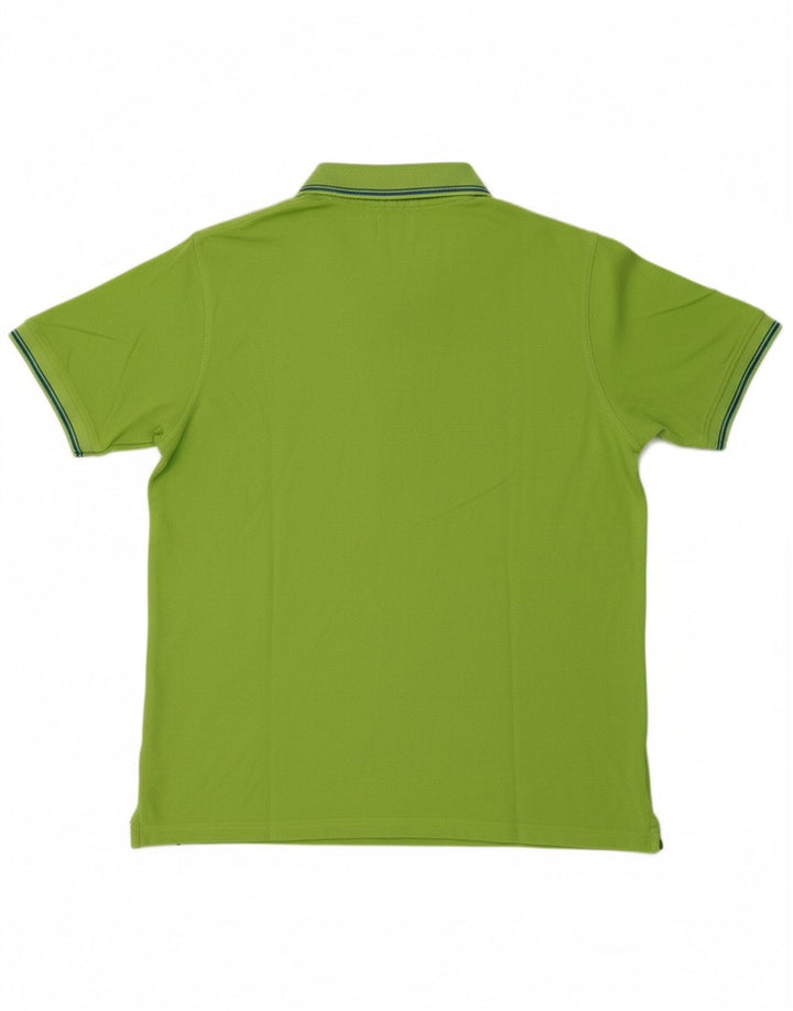 GURU Boys Polo Shirt 15-16 Years Large Green Cotton