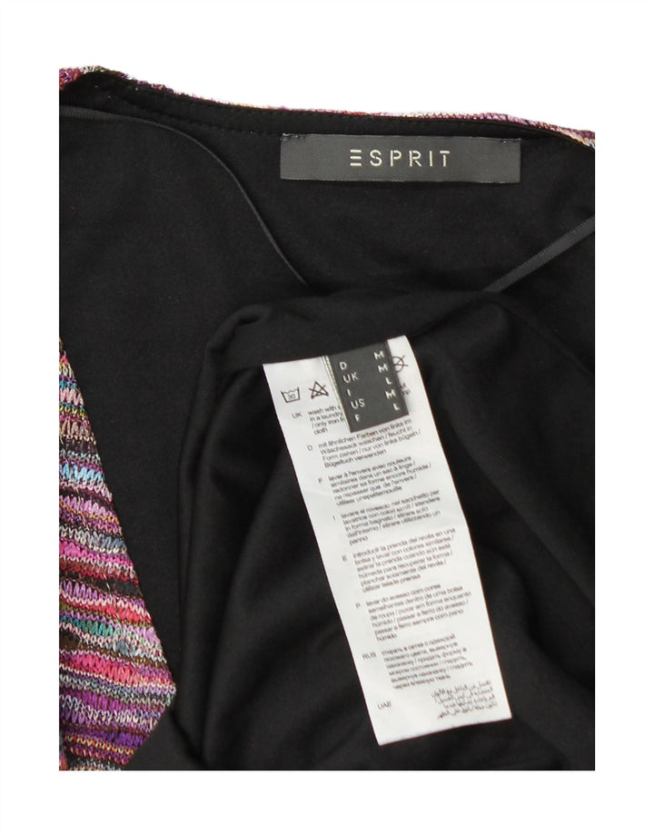Esprit Kvinders Ærmeløs Skede Kjole UK 12 Medium Flerfarvet Stribet