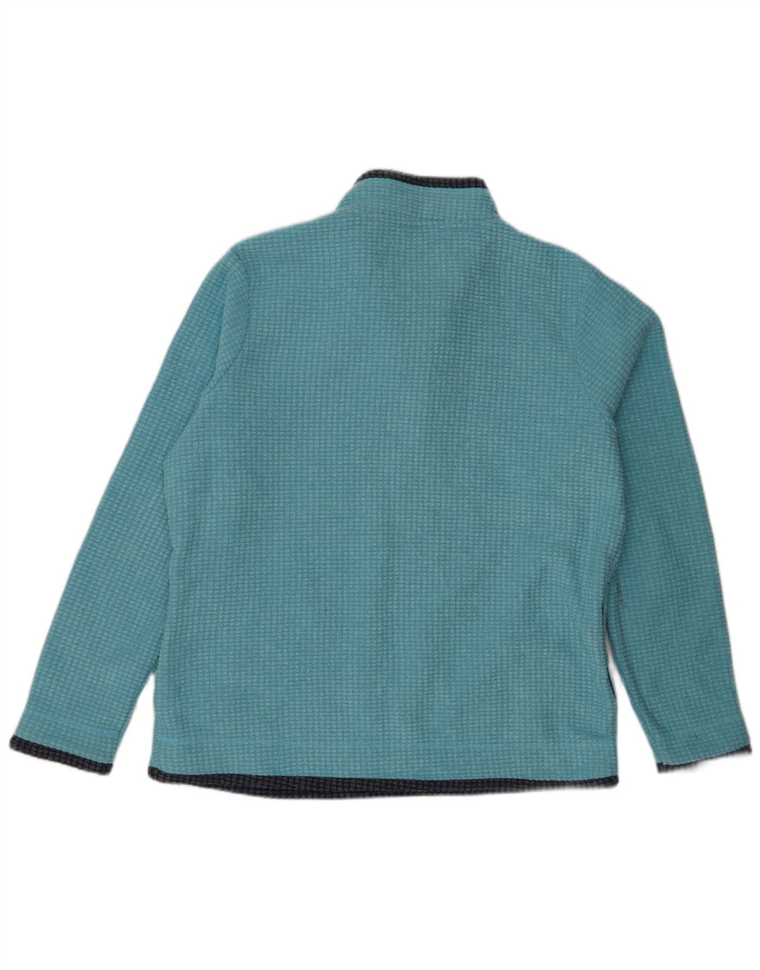 Weird Fish Womens Zip Neck Fleece Jumper UK 16 Large Blue Polyester