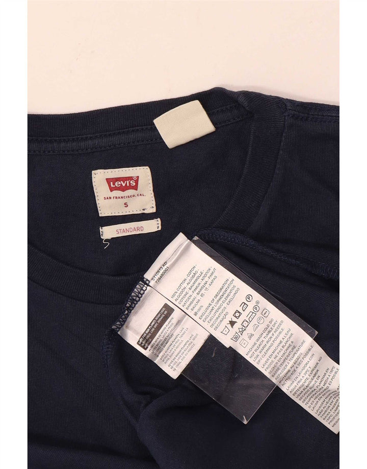 Levi's Herre Standard Fit Top Langærmet Lille Marineblå Bomuld