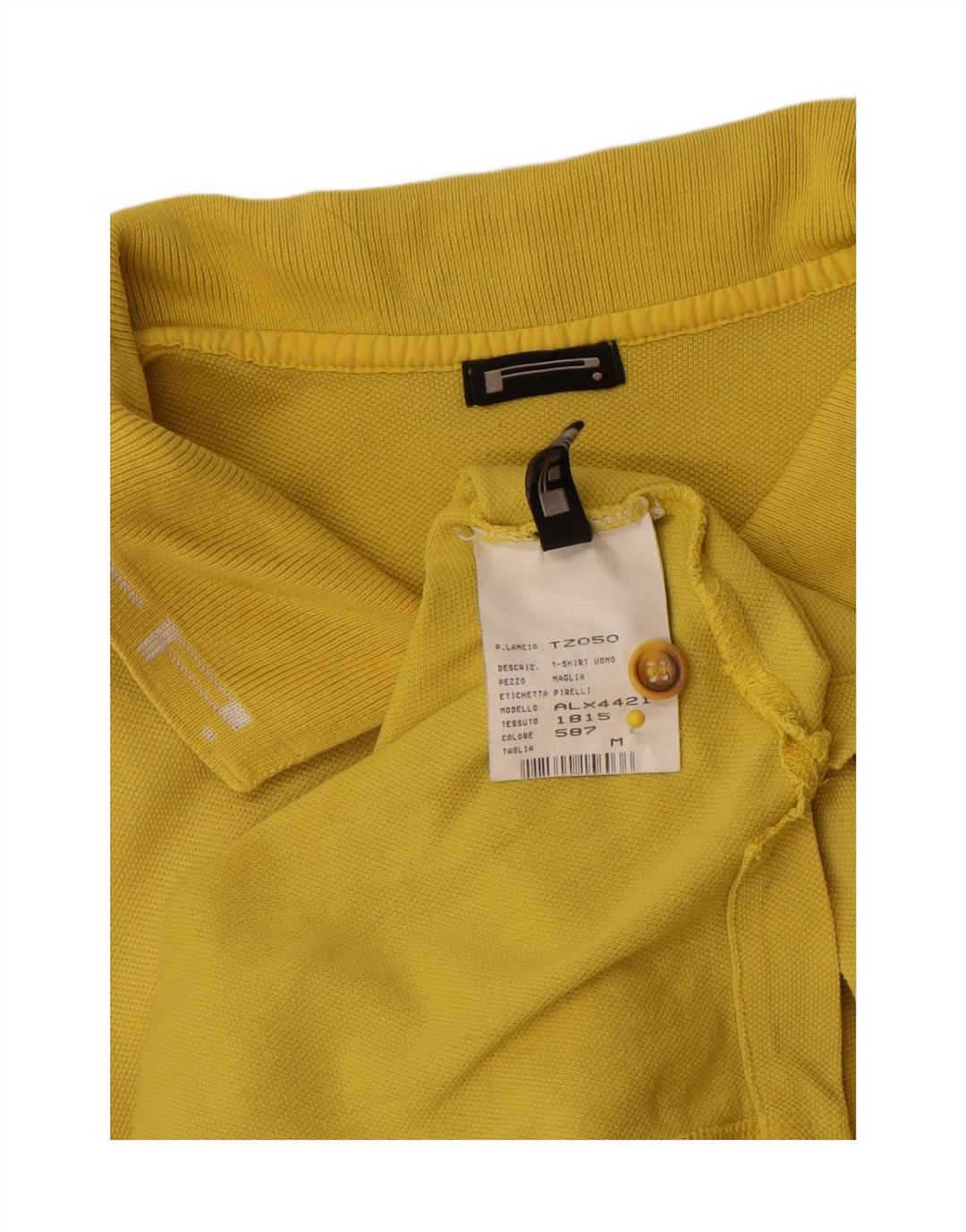 Pirelli herre poloshirt Medium gul bomuld