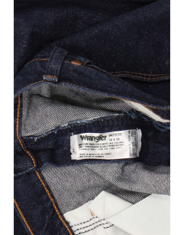 Wrangler Straight Jeans til mænd W38 L34 Marineblå Bomuld