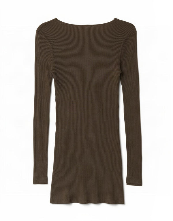 Oasis Womens Long Sleeve Jumper Dress UK 10 Small Khaki Viscose