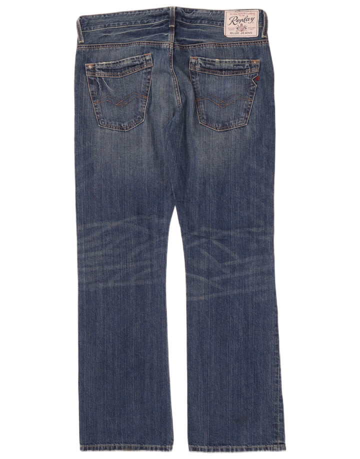 Replay Herre Jimi Bootcut Jeans W34 L32 Blå Bomuld