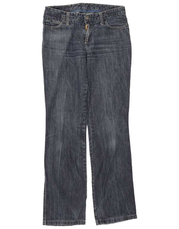 Benetton Dame Straight Jeans IT 42 Medium W30 L31 Marineblå Bomuld
