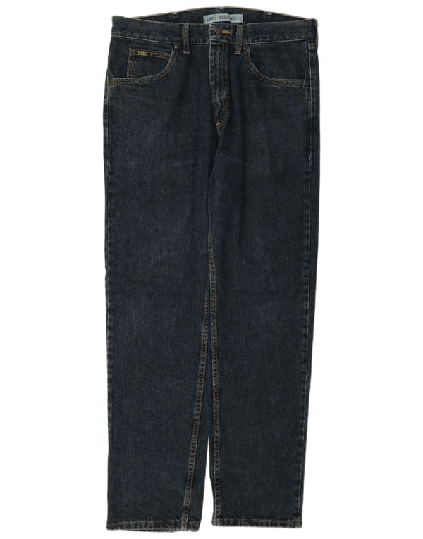 Lee Herre Regular Fit Straight Jeans W34 L32 Blå Bomuld