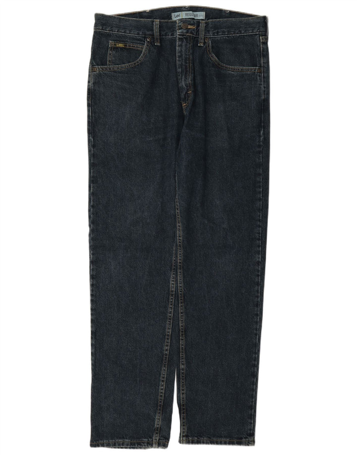 Lee Herre Regular Fit Straight Jeans W34 L32 Blå Bomuld