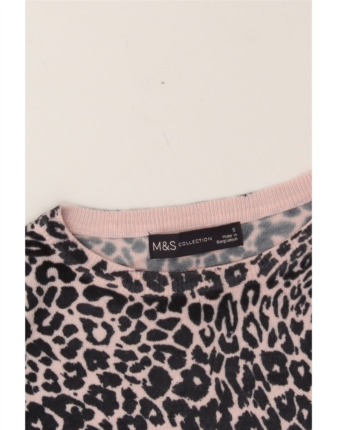 MARKS & SPENCER Womens Boat Neck Jumper Sweater UK 10 Small Pink Vintage Marks & Spencer and Second-Hand Marks & Spencer from Messina Hembry 