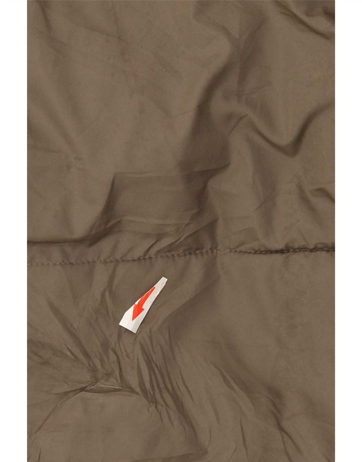 Zara Dame Hætte Oversized Polstret Jakke UK 18 XL Grå Polyester