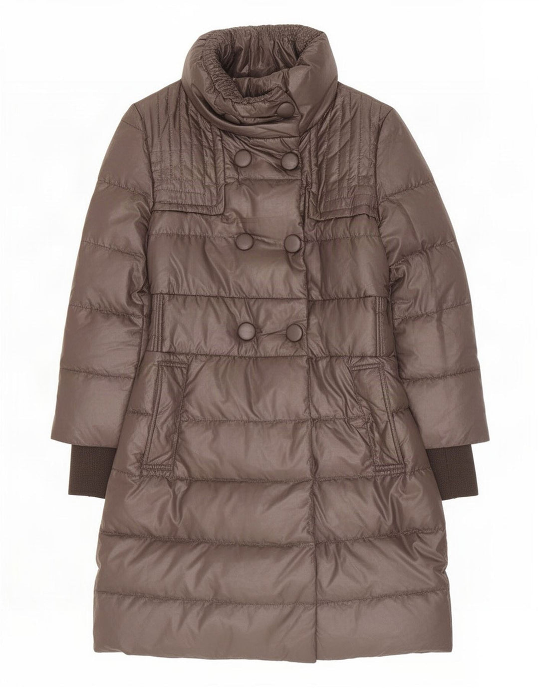 Penny Black Dame Dobbeltradet Polstret Frakke UK 8 Small Brown Polyester