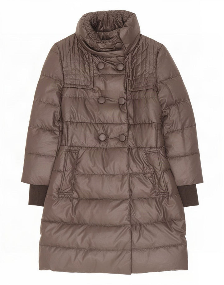 Penny Black Dame Dobbeltradet Polstret Frakke UK 8 Small Brown Polyester