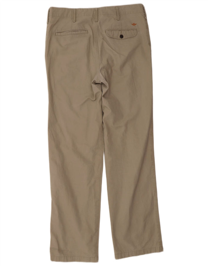 DOCKERS Straight Chino Bukser til mænd W32 L34 Beige Bomuld Classic