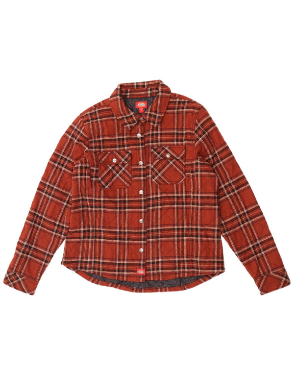 Dickies Dame Lumberjack Flanell Shirt UK 16 Large Brown Plaid Bomuld
