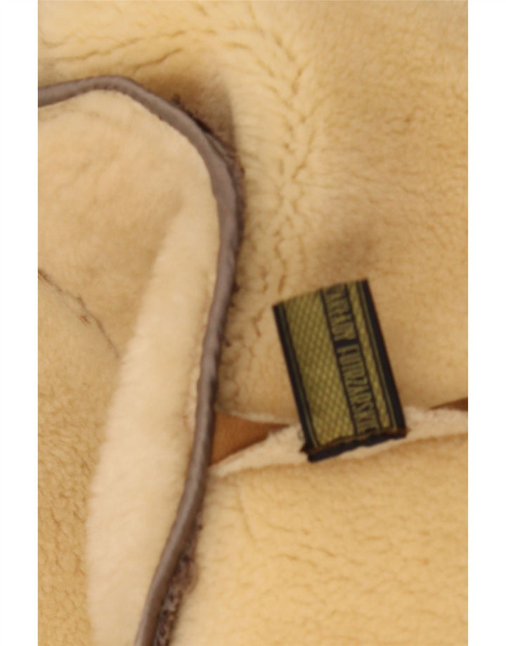Vintage Herre Double Breasted Shearling Jacket IT 56 3XL Brun