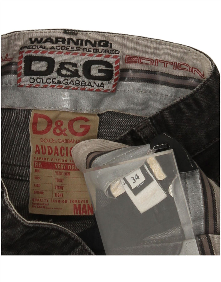 DOLCE & GABBANA Slim Jeans til mænd W34 L35 Sort