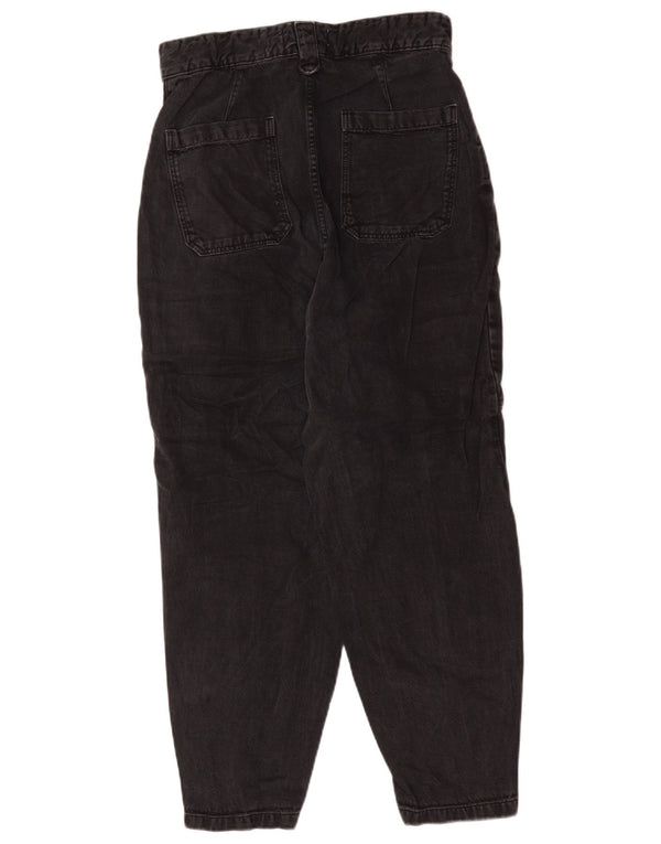 Zara Kvinder Højtaljede tilspidsede Jeans EU 38 Small W28 L28 Sort Bomuld