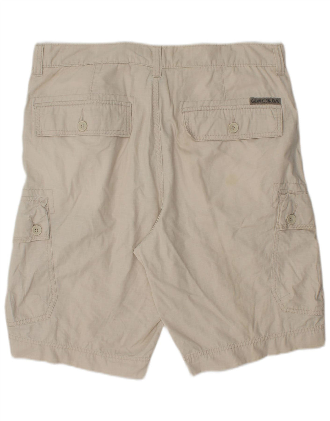 Calvin Klein Herre Cargo Shorts W34 Stor Beige Bomuld