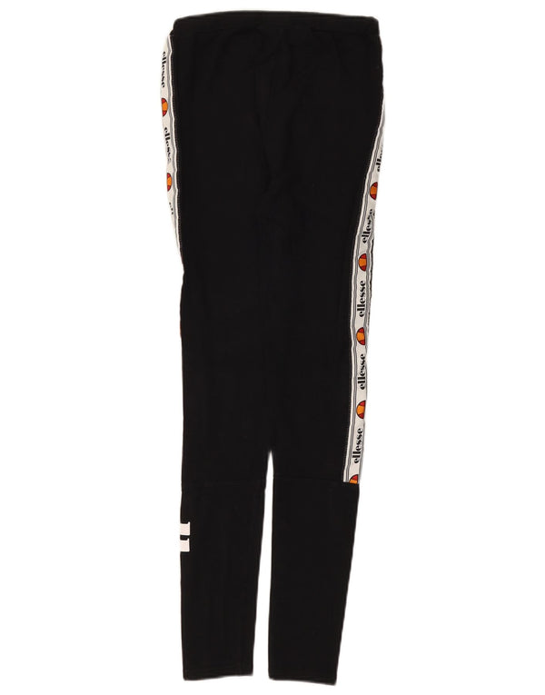 ELLESSE Grafiske Leggings til kvinder UK 8 Smal Sort Colourblock Bomuld