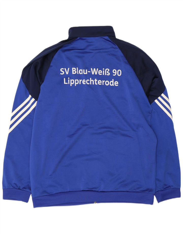 Adidas Grafisk træningsdragt jakke til mænd Large Blue Colourblock Polyester