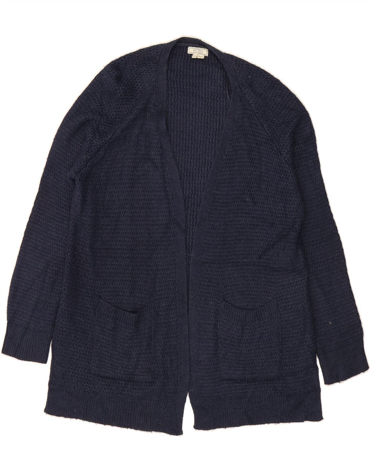 FAT FACE Womens Open Cardigan Sweater UK 12 Medium Navy Blue Acrylic Vintage Fat Face and Second-Hand Fat Face from Messina Hembry 